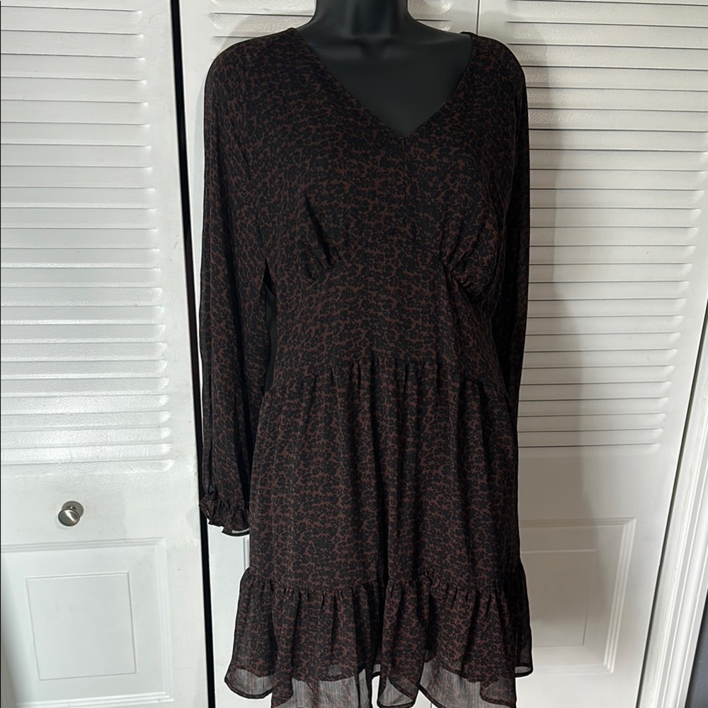 Mango Black Ruffled Tiered Sundress